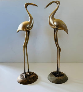 Tall Brass Cranes