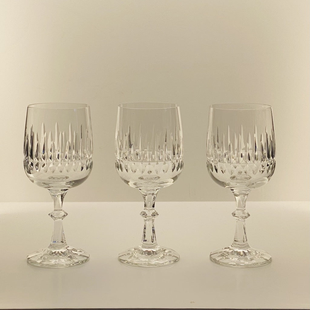 Vintage Schott - Zwiesel Flamenco Crystal Water Goblets from the 1980's - Set of 3