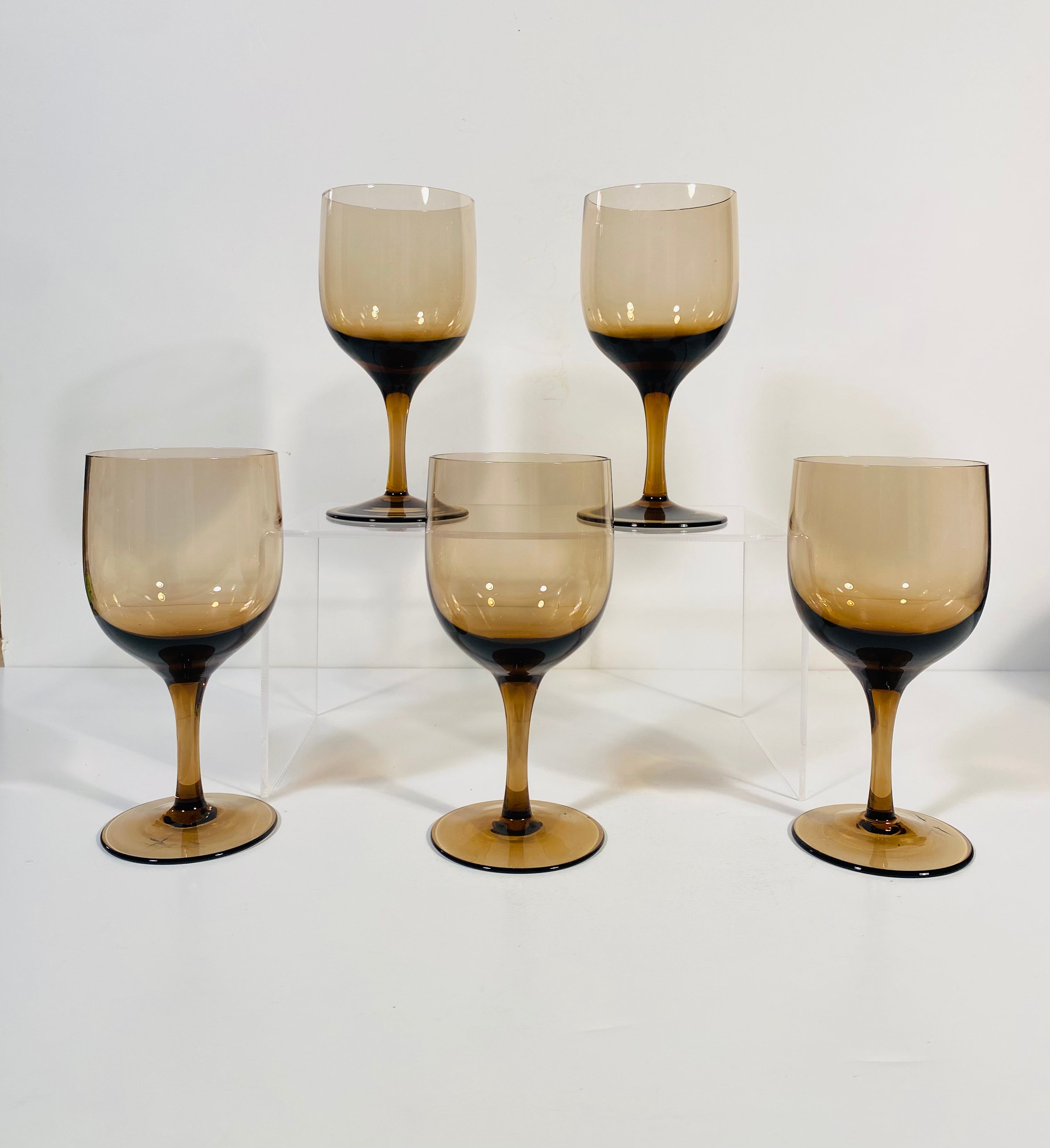 Noritake Viewpoint Brown Water Goblets