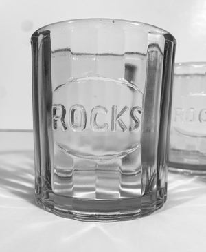 Vintage Pottery Barn Rocks Glasses