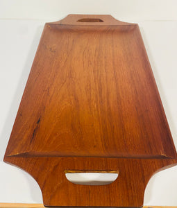 Vintage Wood Serving Tray With Handles