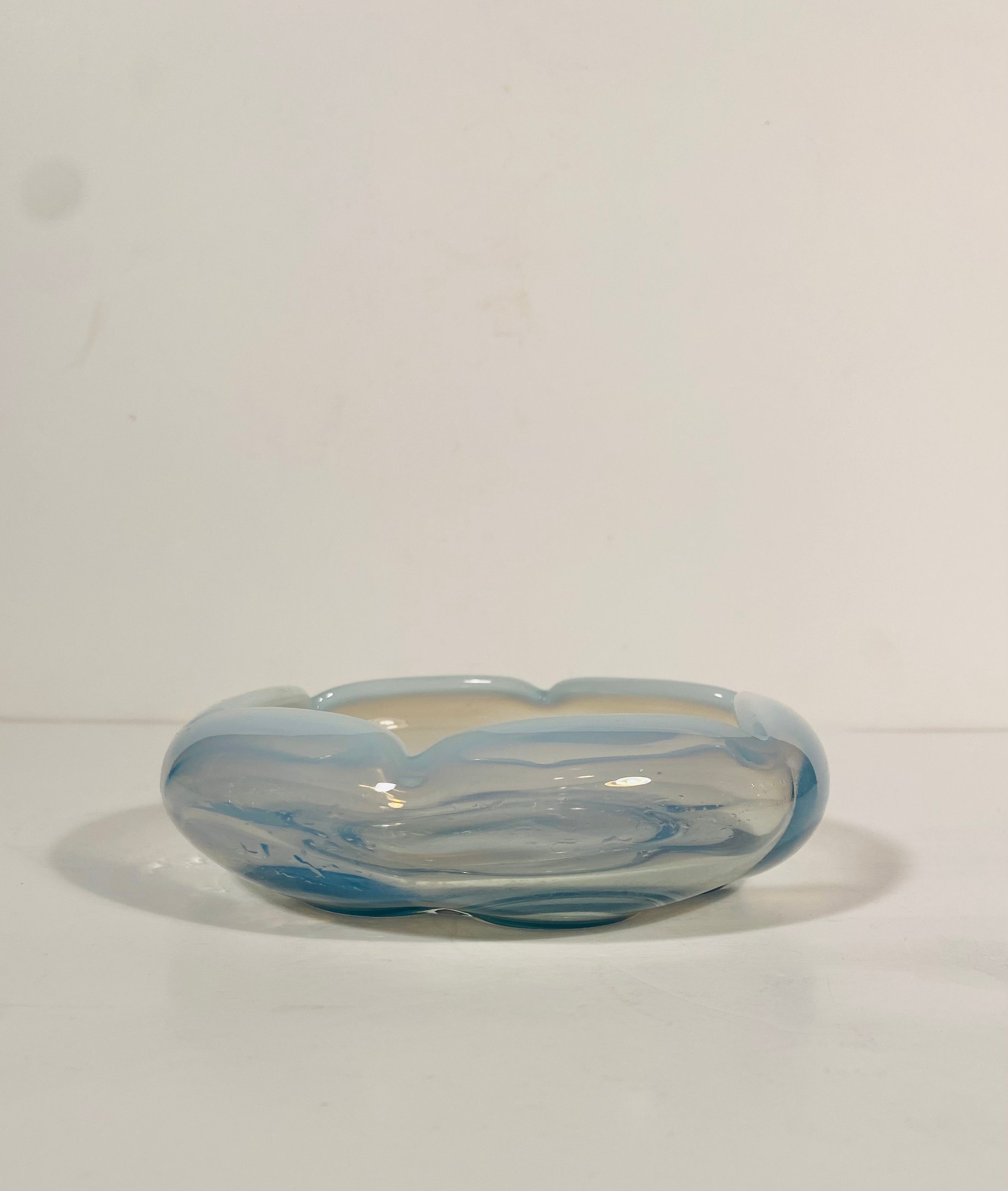 Vintage Cantebury Blue Opalescent Bowl by Duncan and Miller