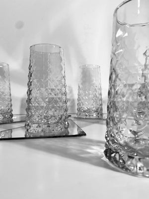 Vintage Geometric Glass Tumblers