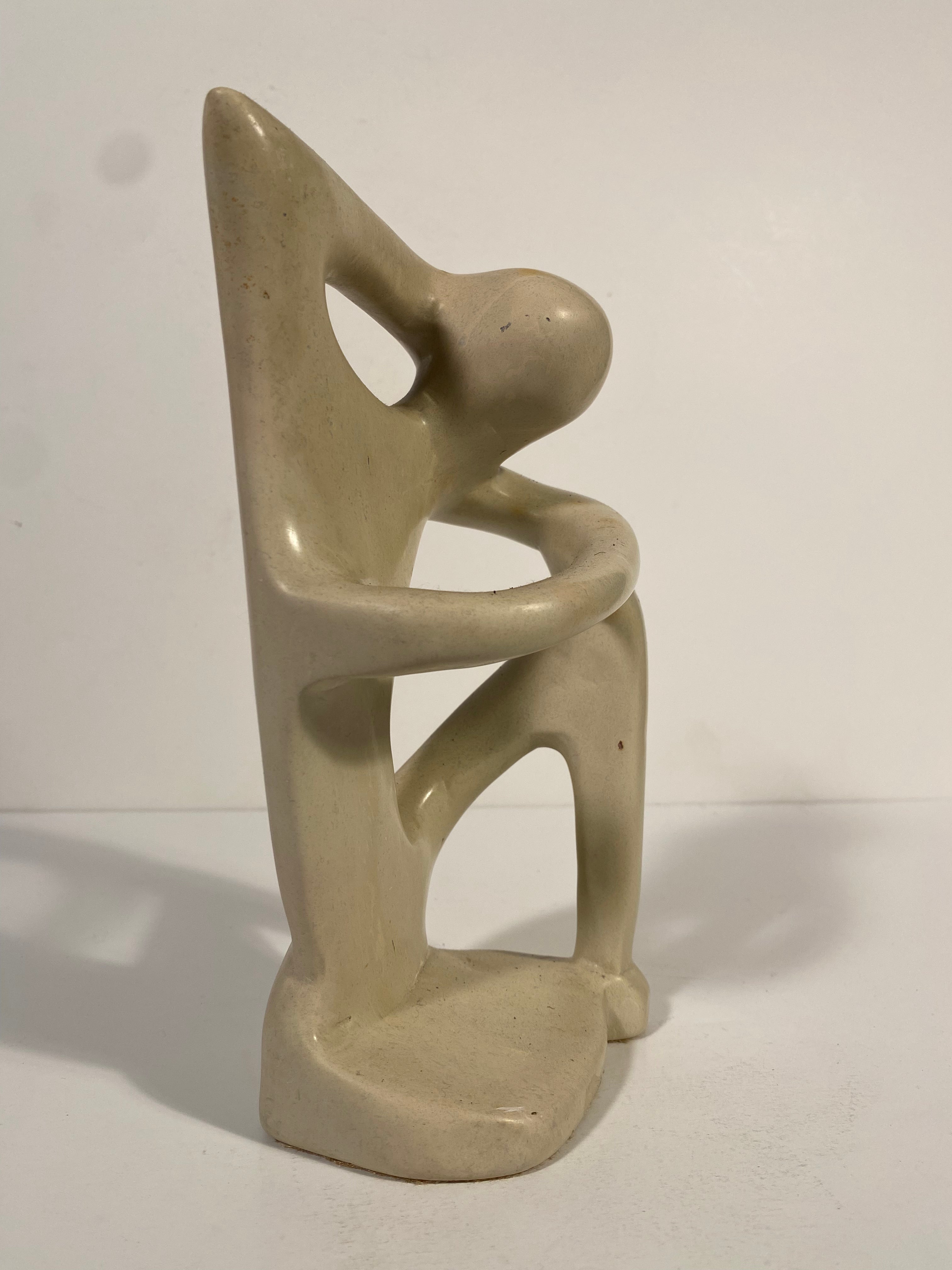 Mid Century Modern Abstract Carved Sculpture