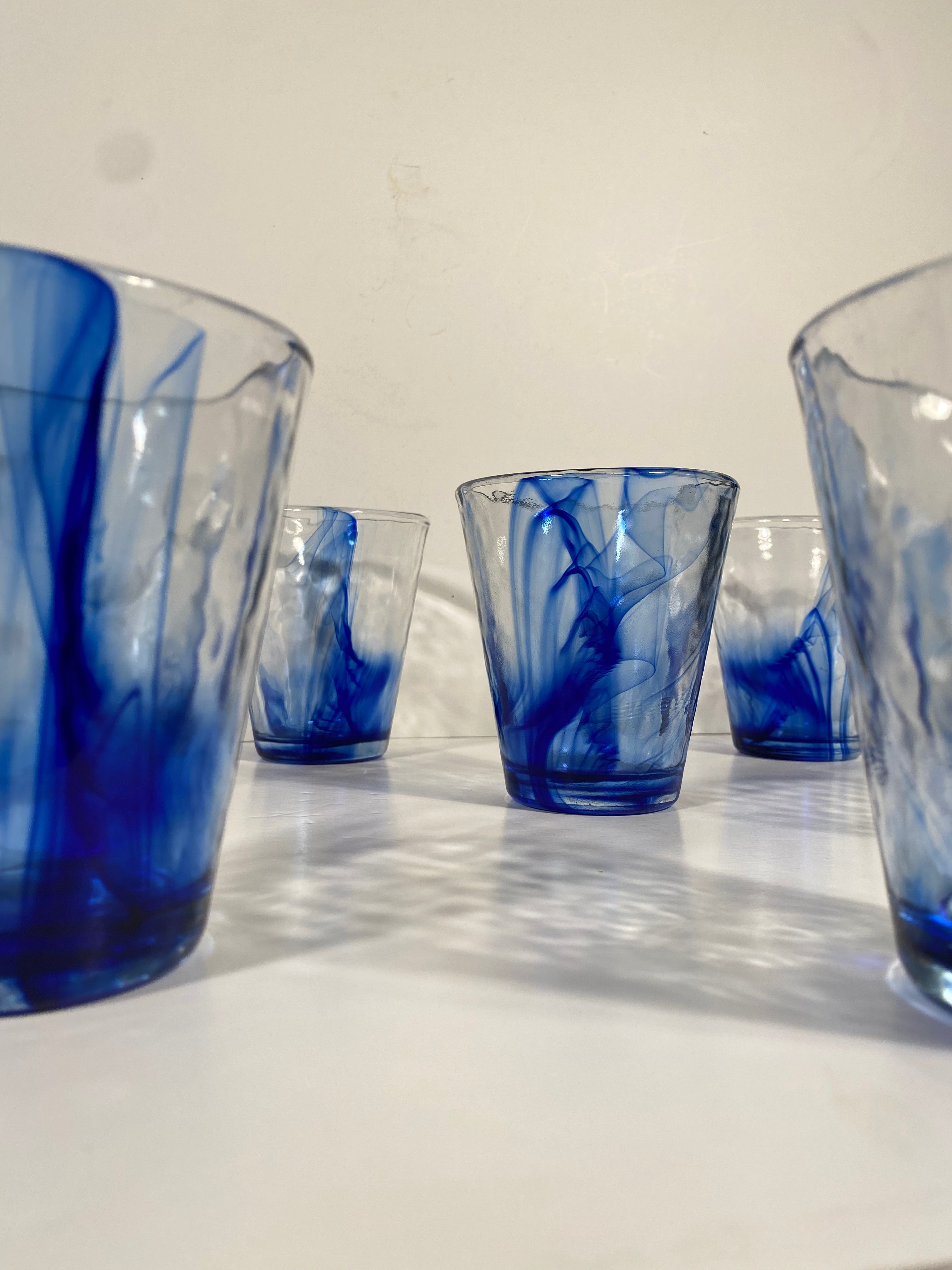 BORMIOLI ROCCO TEXTURE GLACE VERRE COCKTAIL COBALT BLEU PIED BORMIOLI ROCCO TEXTURE GLACE VERRE COCKTAIL COBALT BLEU PIED