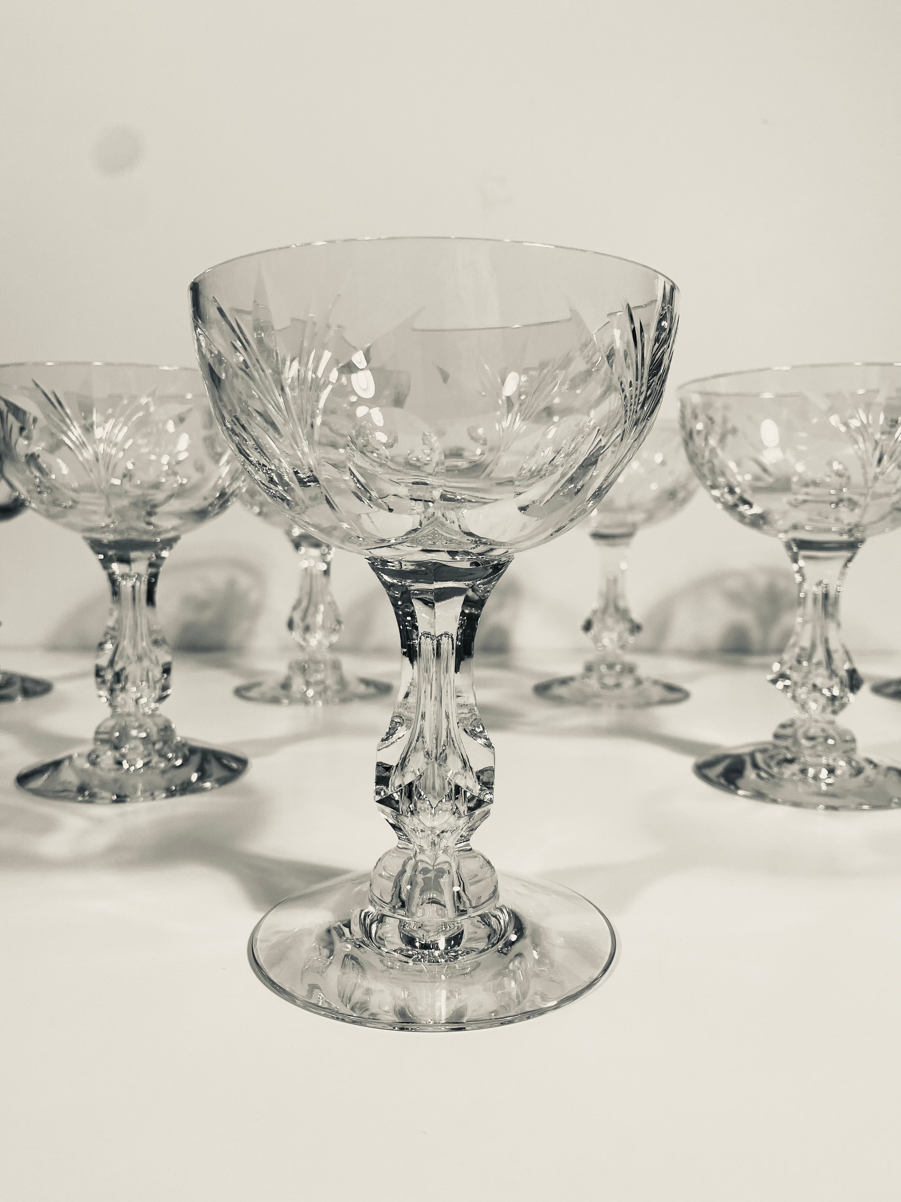 Vintage ‘Renaissance’Champagne Glasses by Tiffin Franciscan